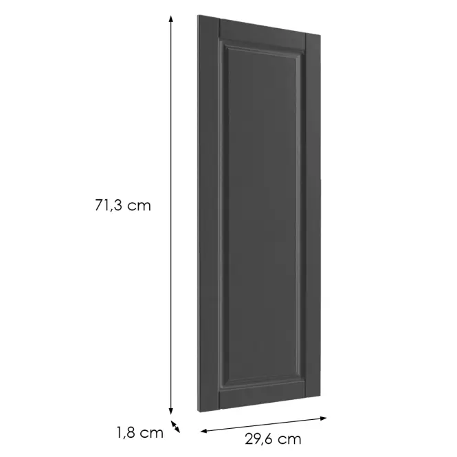 Előlap szekrény Luxeo F13-D30 hampton dark grey,2