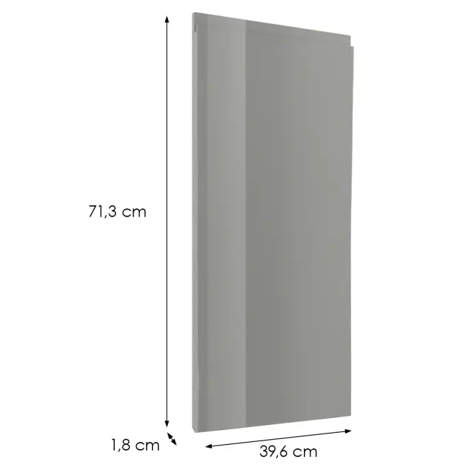 Előlap szekrény Luxeo F02-D40 grey lak,2