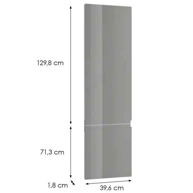 Előlap szekrény Luxeo F02-D40SP grey lak,2
