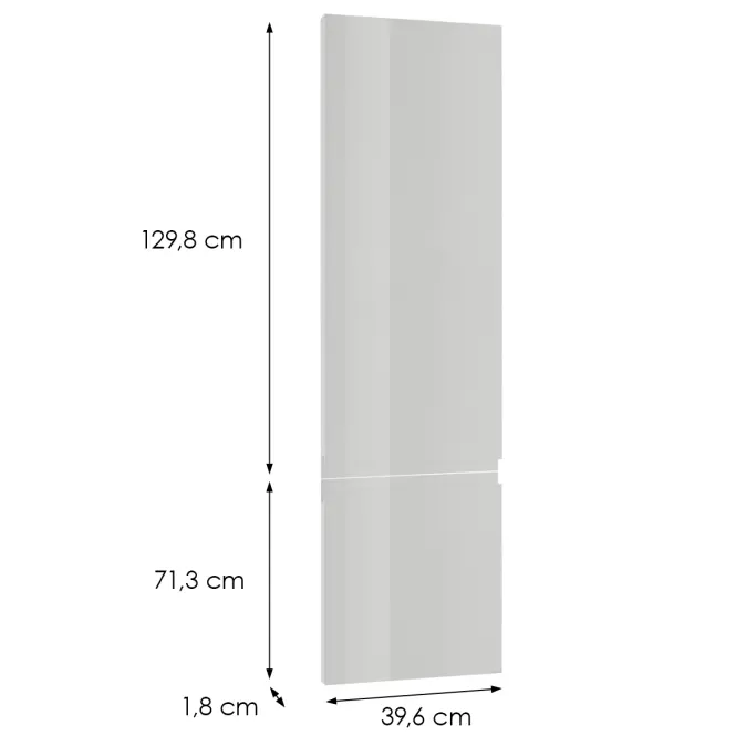 Előlap szekrény Luxeo F02-D40SP white lak,2