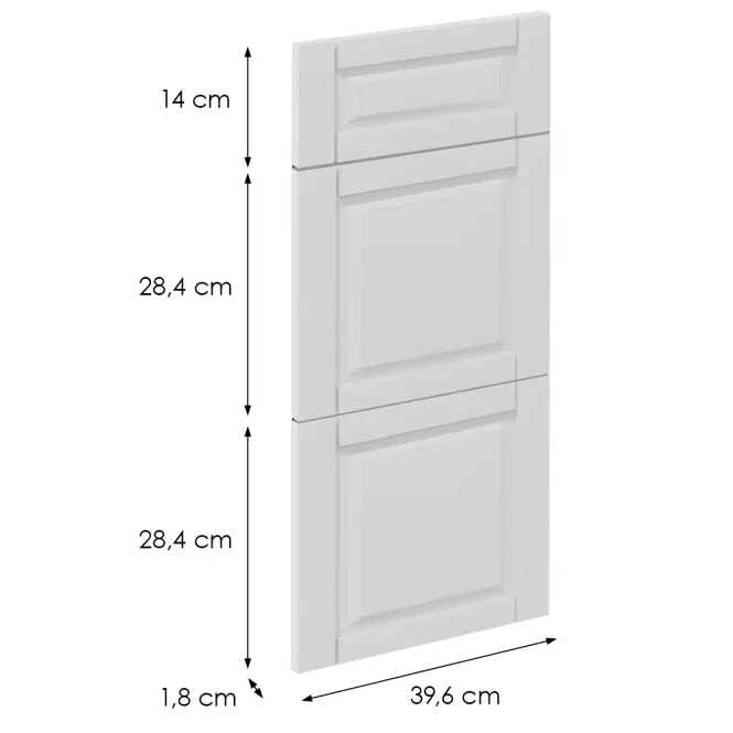 Előlap szekrény Luxeo F13-D40S3-AX hampton white,2