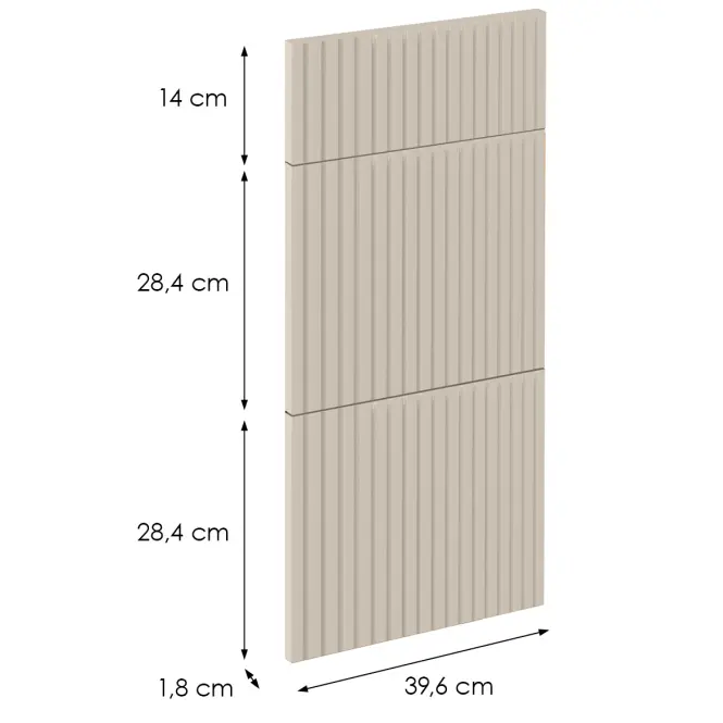 Előlap szekrény Luxeo F14-D40S3-AX ryfla kasmír