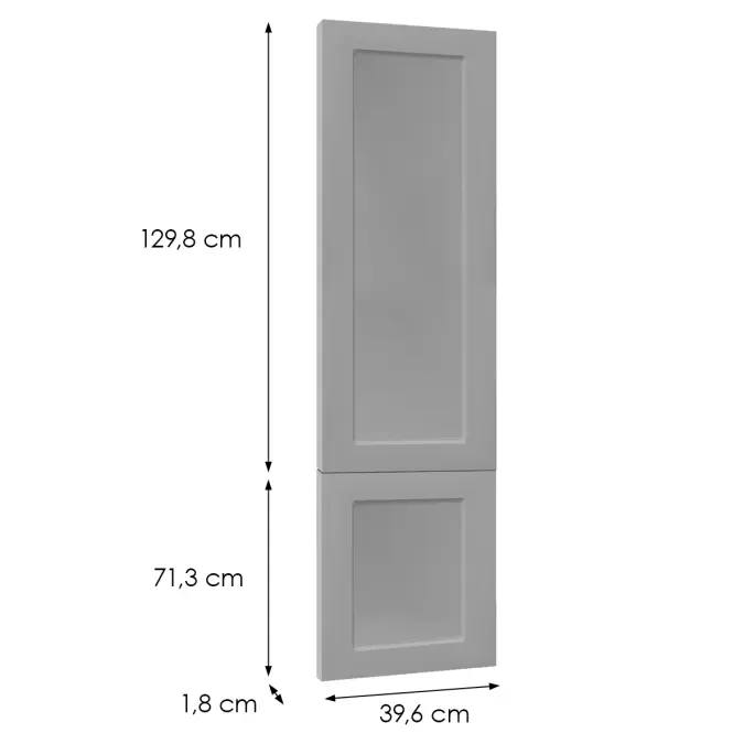 Előlap szekrény Luxeo F15-D40SP keret grey,2