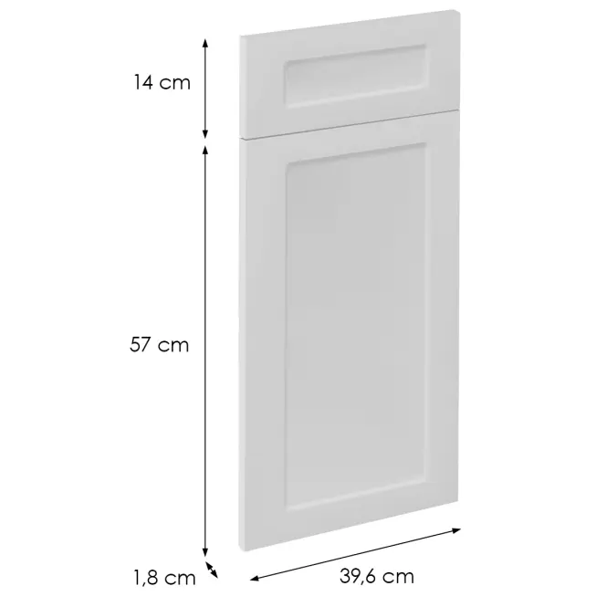 Előlap szekrény Luxeo F15-D40S1-AX keret white,2