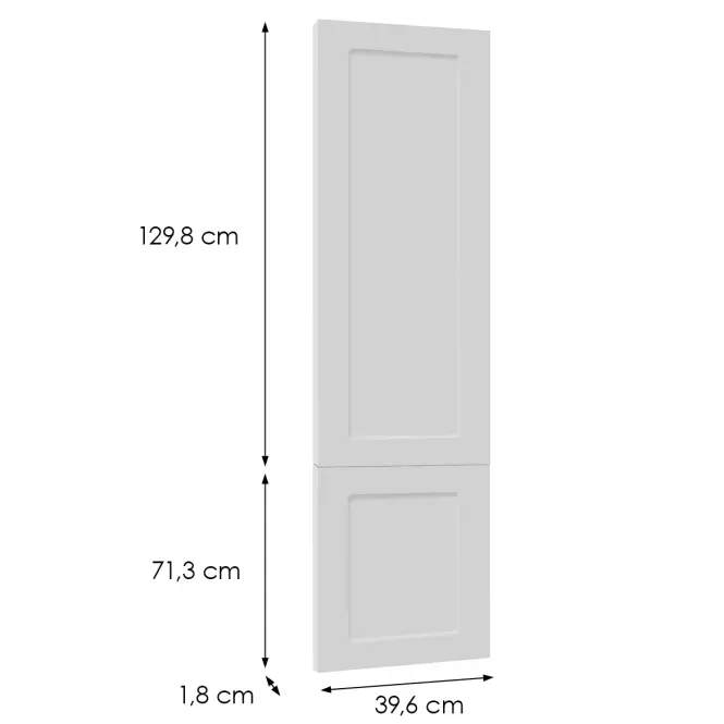 Előlap szekrény Luxeo F15-D40SP keret white,2