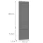 Előlap szekrény Luxeo F15-D40SPWN keret dark grey,2