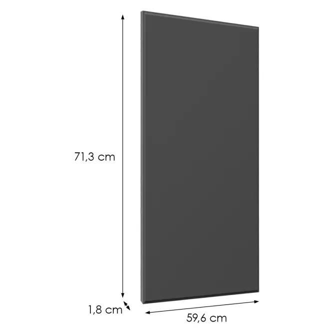 Előlap szekrény Luxeo F16-D40 vékony keret dark grey,2