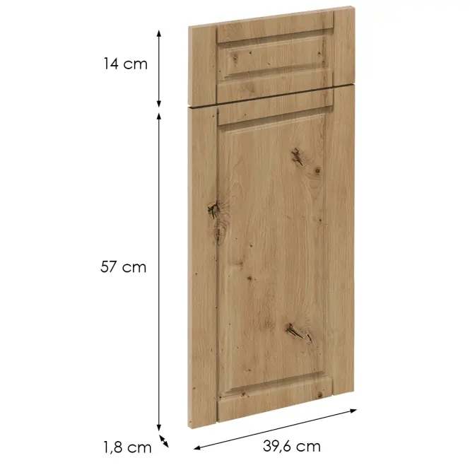 Előlap szekrény Luxeo F13-D40S1-AX hampton tölgy,2