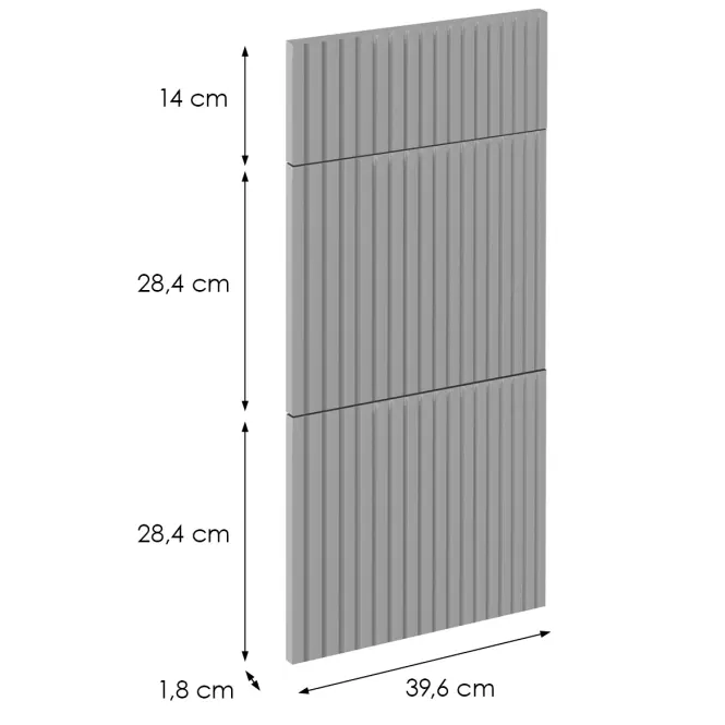 Előlap szekrény Luxeo F14-D40S3-AX ryfla grey,2