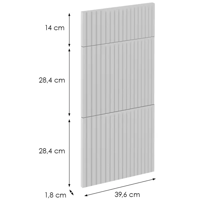 Előlap szekrény Luxeo F14-D40S3-AX ryfla white