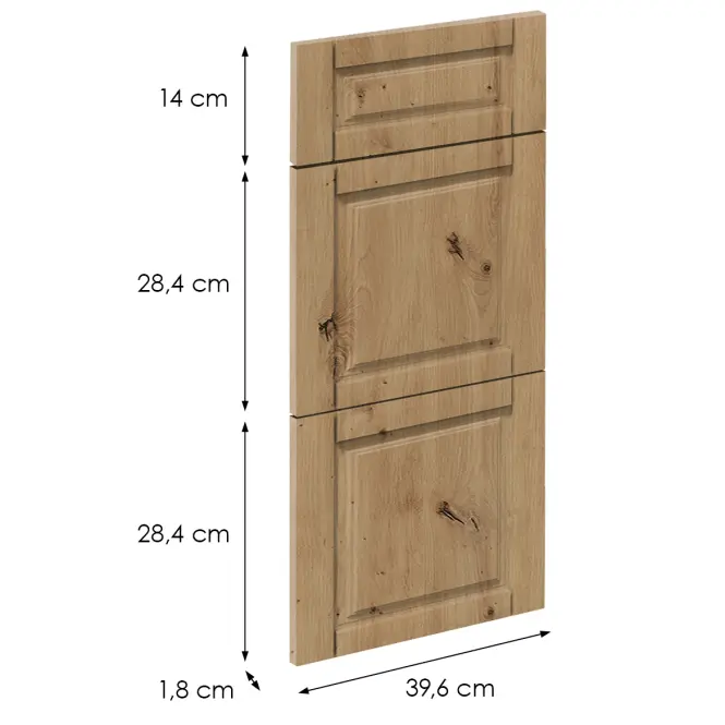 Előlap szekrény Luxeo F13-D40S3-AX hampton tölgy,2