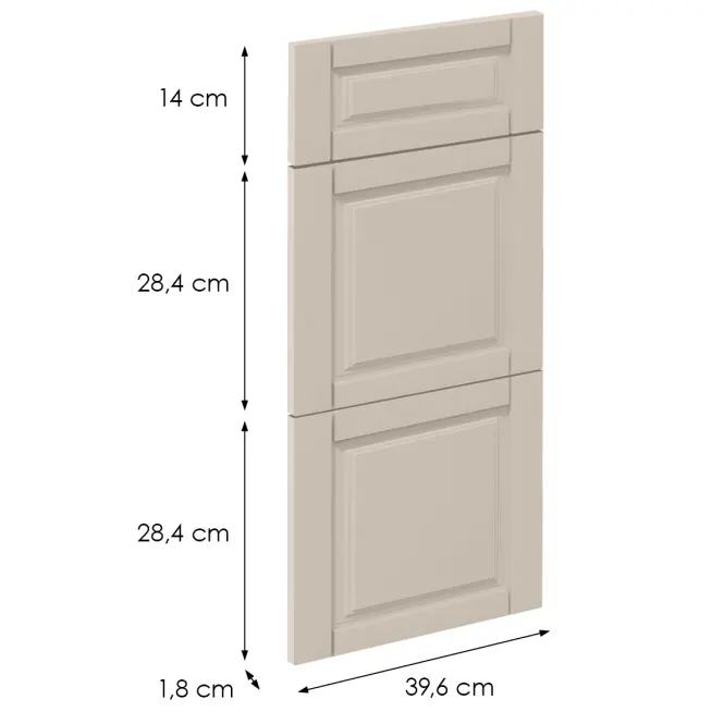 Előlap szekrény Luxeo F13-D40S3-AX hampton kasmír,2