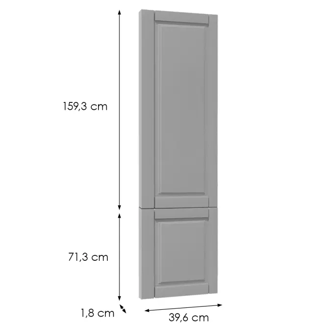 Előlap szekrény Luxeo F13-D40SPWN hampton grey,2