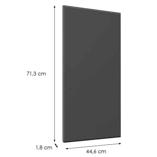 Előlap szekrény Luxeo F16-D45FZW vékony keret dark grey,2
