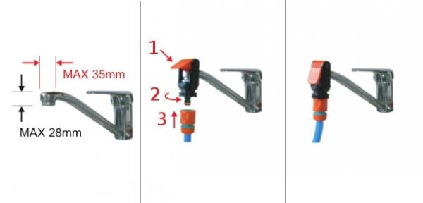 Univerzális csatlakozó csapra ECO-4129,2
