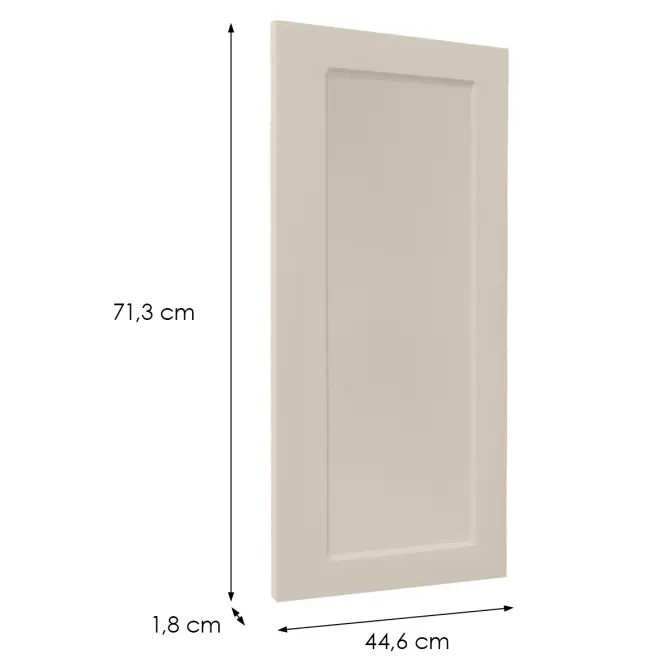 Előlap szekrény Luxeo F15-D45FZW keret kasmír,2