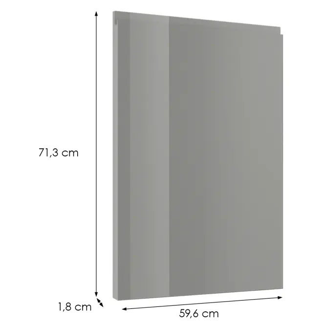 Előlap szekrény Luxeo F02-D60FZW grey lak,2
