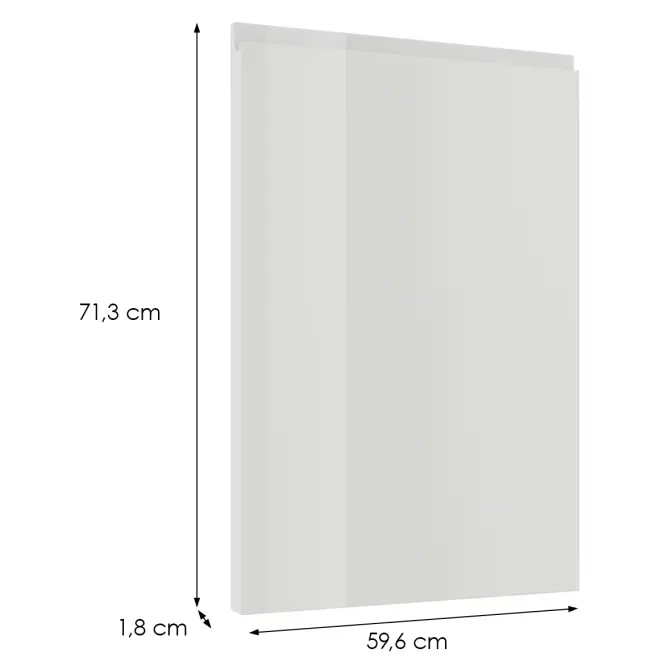 Előlap szekrény Luxeo F02-D60FZW white lak