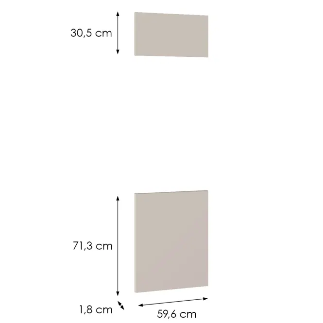 Előlap szekrény Luxeo F08-D60PM beige,2