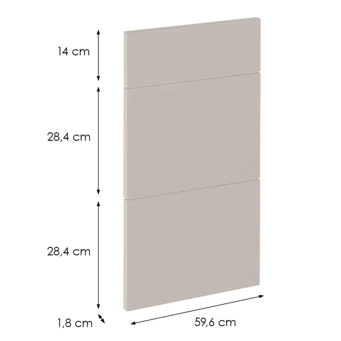 Előlap szekrény Luxeo F08-D60S3-AX beige,2
