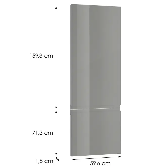 Előlap szekrény Luxeo F02-D60T-AX grey lak,2