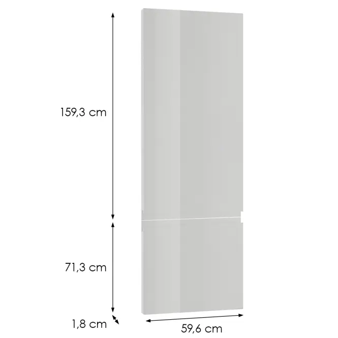 Előlap szekrény Luxeo F02-D60T-AX white lak
