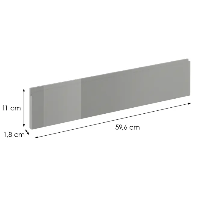 Előlap szekrény Luxeo F02-D60ZK grey lak