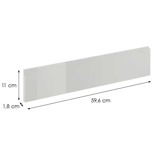 Előlap szekrény Luxeo F02-D60ZK white lak