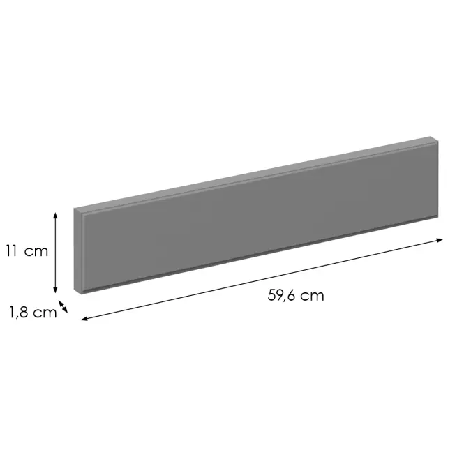 Előlap szekrény Luxeo F16-D60ZK vékony keret grey,2