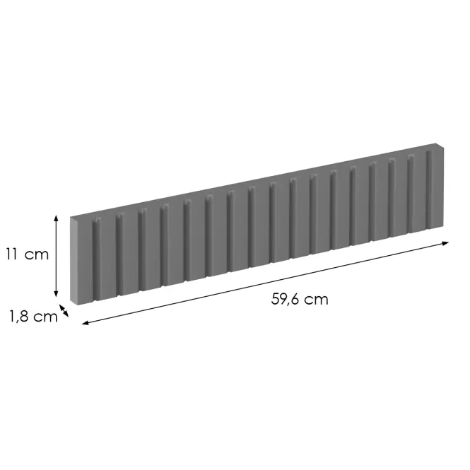 Előlap szekrény Luxeo F14-D60ZK ryfla dark grey,2