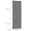 Előlap szekrény Luxeo F15-D60ZL_D60R keret dark grey,2