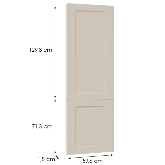 Előlap szekrény Luxeo F15-D60ZL_D60R keret kasmír,2