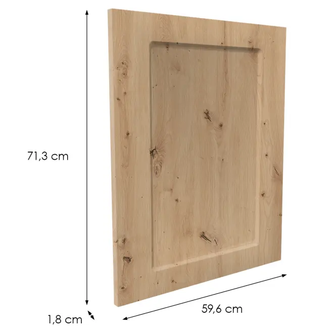 Előlap szekrény Luxeo F15-D60_ D60Z keret tölgy,2