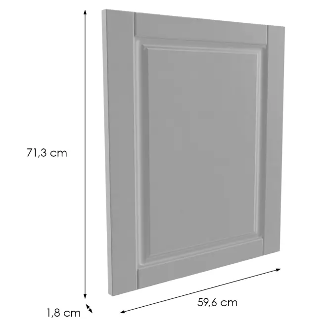 Előlap szekrény Luxeo F13-D60_ D60Z hampton grey,2