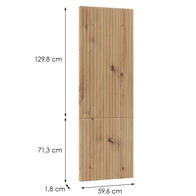 Előlap szekrény Luxeo F14-D60ZL_D60R ryfla tölgy,2