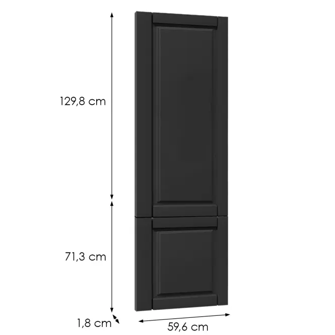 Előlap szekrény Luxeo F13-D60ZL_D60R hampton dark