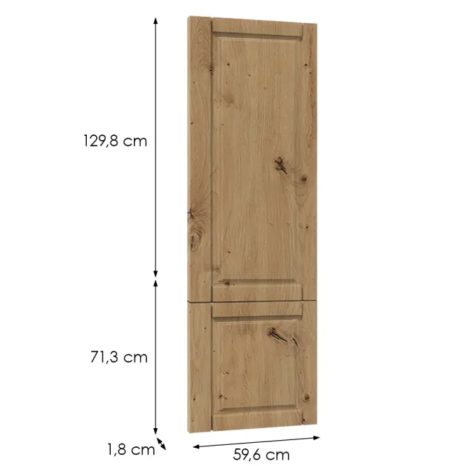 Előlap szekrény Luxeo F13-D60ZL_D60R hampton tölgy,2
