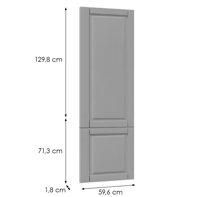 Előlap szekrény Luxeo F13-D60ZL_D60R hampton grey,2