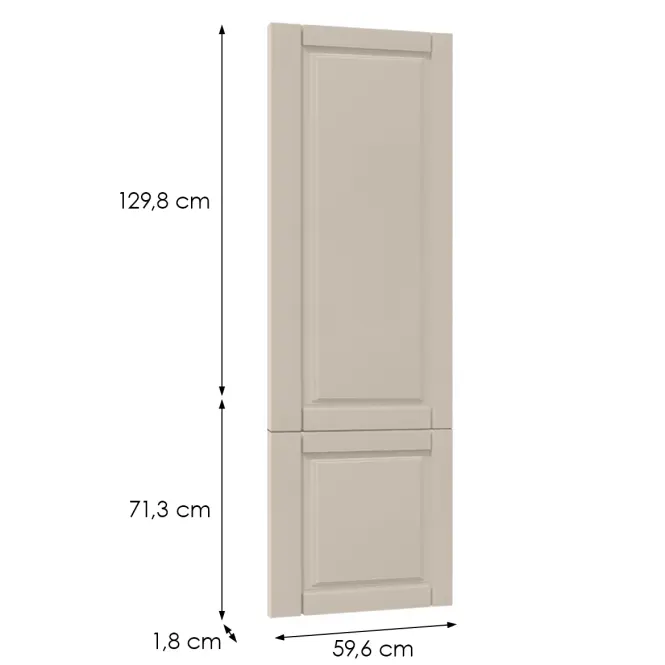 Előlap szekrény Luxeo F13-D60ZL_D60R hampton kasmír,2