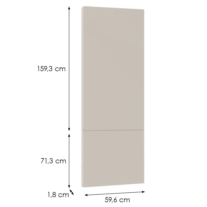 Előlap szekrény Luxeo F08-D60ZLN_D60RWN beige,2