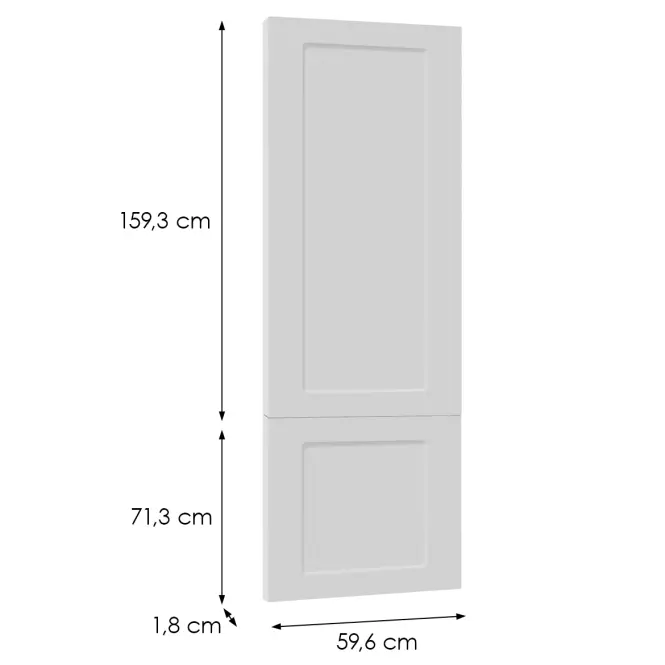 Előlap szekrény Luxeo F15-D60ZLN_D60RWN keret white,2