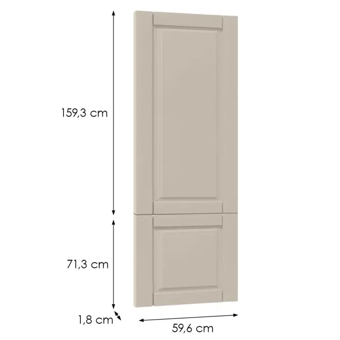 Előlap szekrény Luxeo F13-D60ZLN_D60RWN hampton kasmír