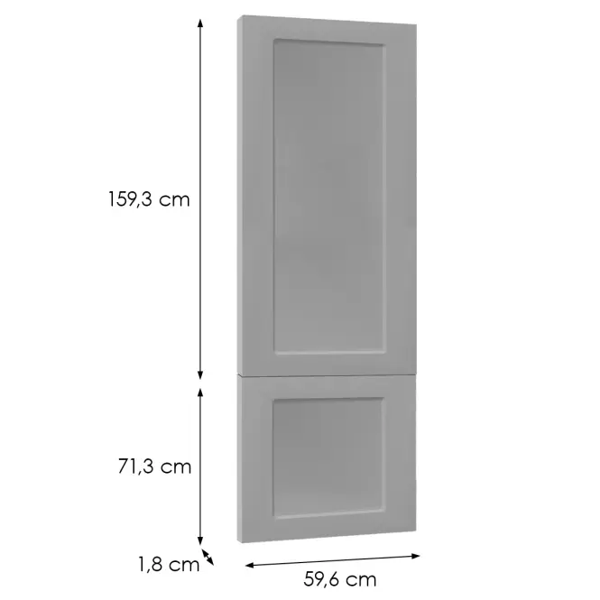 Előlap szekrény Luxeo F15-D60ZLN_D60RWN keret grey,2