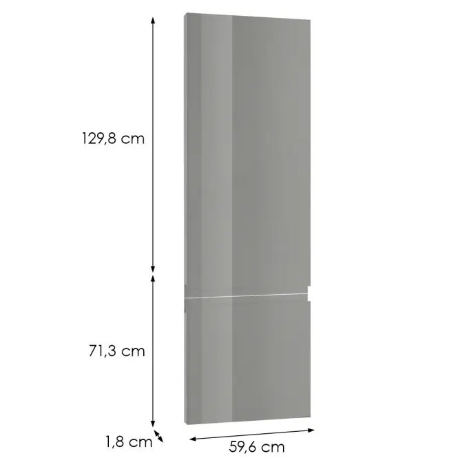 Előlap szekrény Luxeo F02-D60ZL_D60R grey lak,2