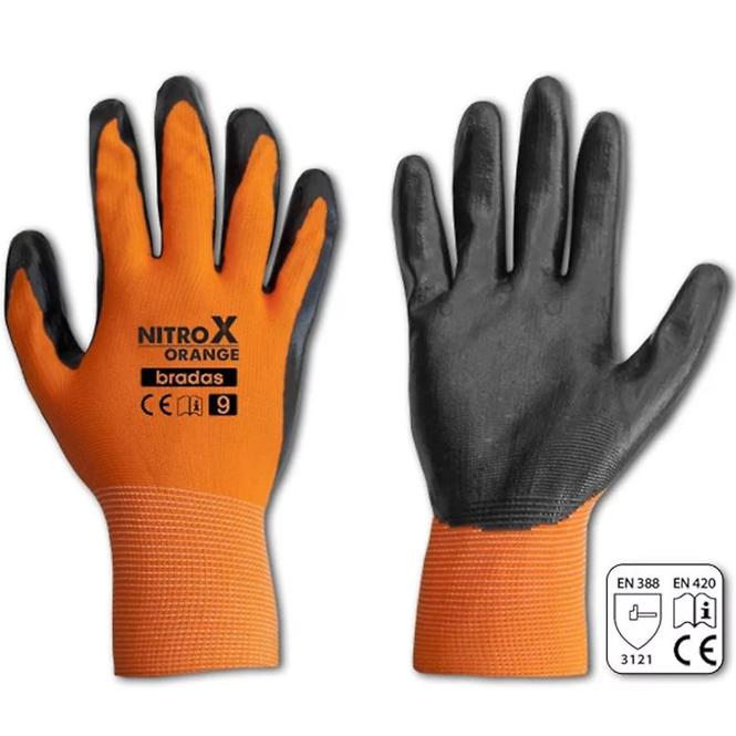 Kesztyű  Nitrox Narancssárga  Méret  8 Rwno8