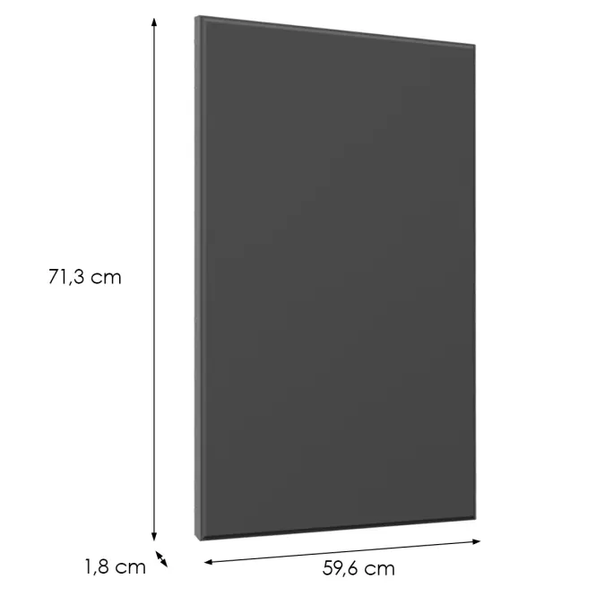 Előlap szekrény Luxeo F16-D60_ D60Z vékony keret dark grey,2