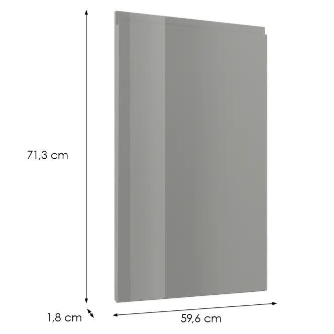 Előlap szekrény Luxeo F02-D60ZS-AX grey lak,2