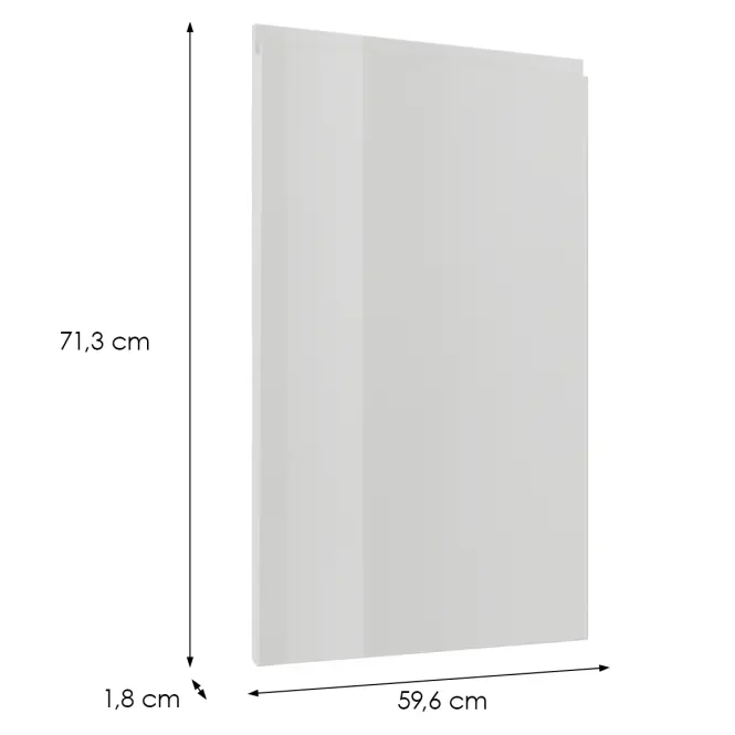 Előlap szekrény Luxeo F02-D60ZS-AX white lak