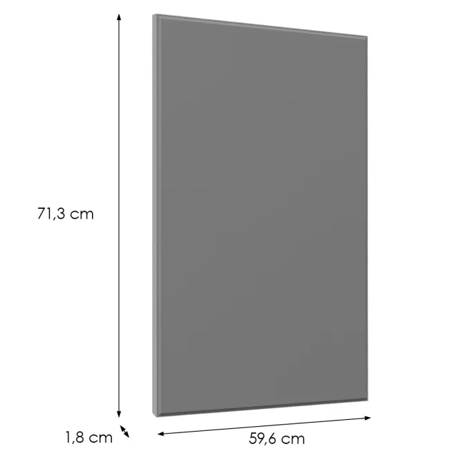 Előlap szekrény Luxeo F16-D60ZS-AX vékony keret grey,2