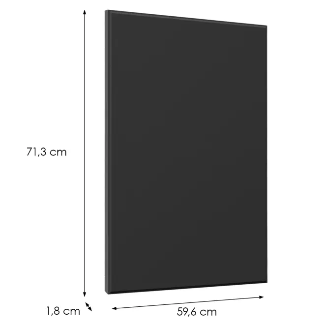 Előlap szekrény Luxeo F16-D60_ D60Z vékony keret dark,2